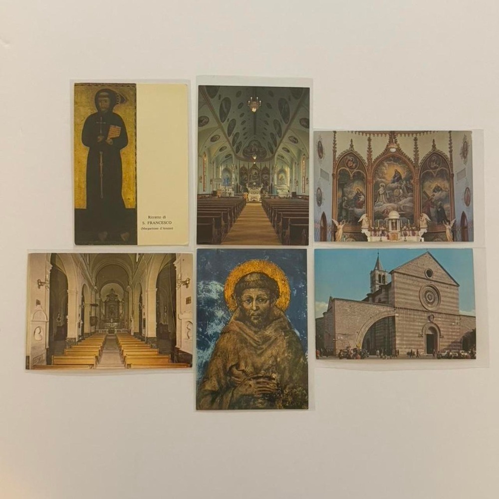 6 Vintage Postcards St. Francis Assisi